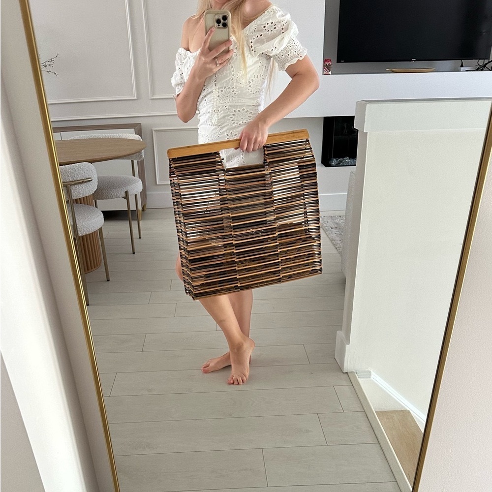 Cult Gaia Bamboo Large Beach Bag